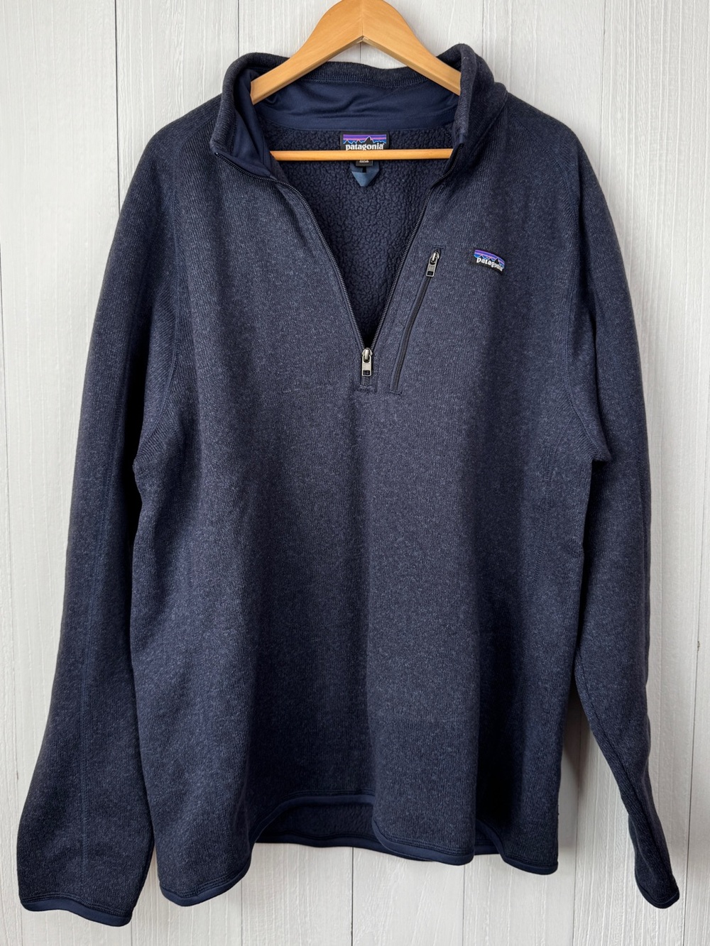 Patagonia Men's Better Sweater 1/4-Zip Fleece Pullover - Navy
